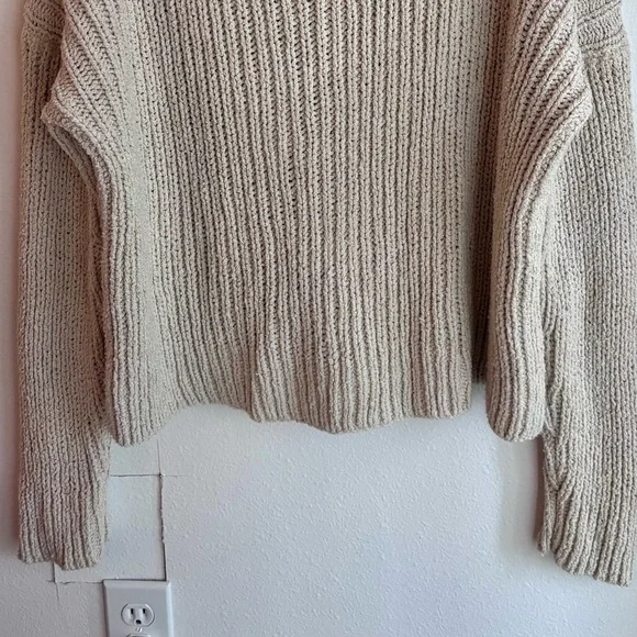 Lauren Manoogian rib boucle pullover in cream - Picture 3 of 9